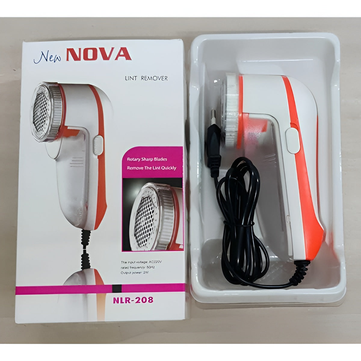 NOVA NLR 208 Rechargeable Fabric Lint Remover with High-Speed Blades