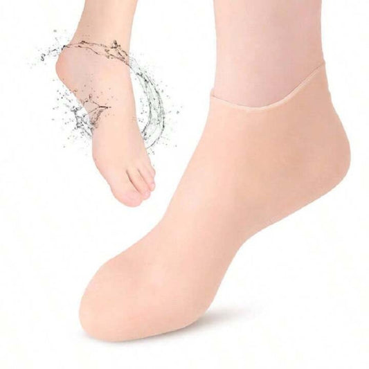 Silicone Gel Socks for Foot Care Moisturizing Heel Pads for Dry and Cracked Feet