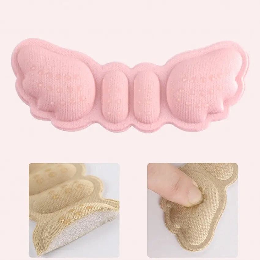 Heel Pads with Butterfly Insole Anti Slip Liner Cushions for Shoes