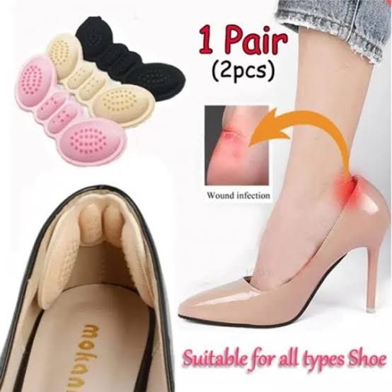 Heel Pads with Butterfly Insole Anti Slip Liner Cushions for Shoes