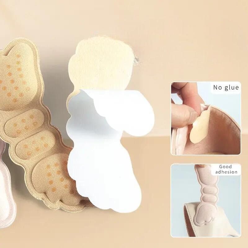 Heel Pads with Butterfly Insole Anti Slip Liner Cushions for Shoes