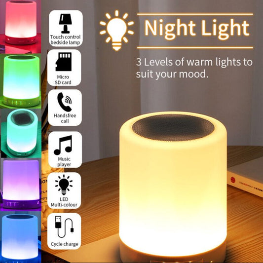Portable Color Changing Touch Lamp with Bluetooth Speaker