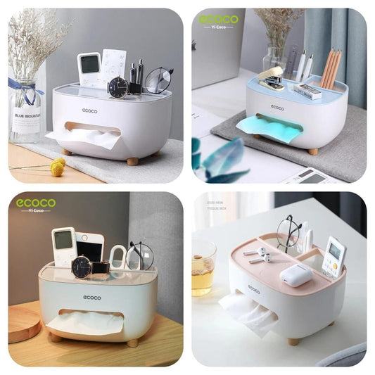ECOCO Multi-Functional Desk Organizer Remote, Cosmetic, and Tissue Holder