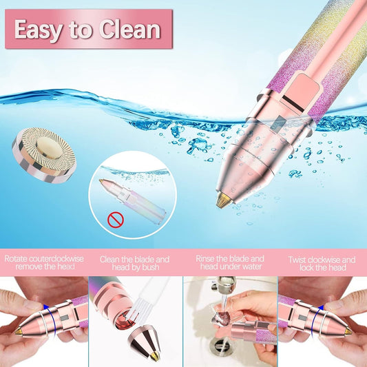 2-in-1 Electric Eyebrow Trimmer and Facial Hair Remover
