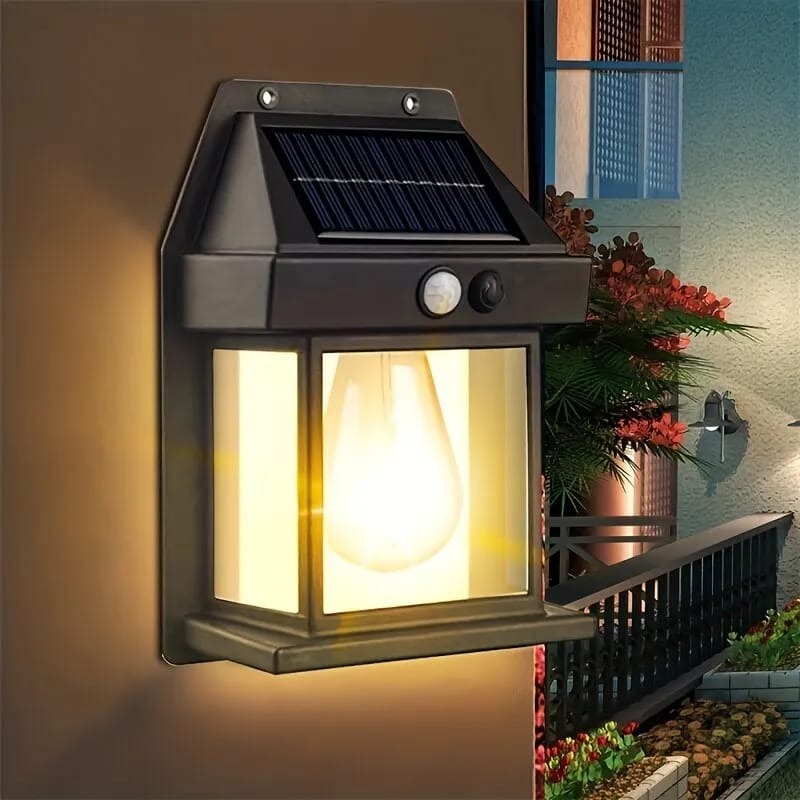 Waterproof Solar Wall Lamp with Tungsten Filament